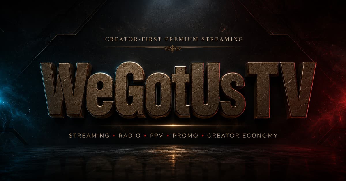 Gold WeGotUsTV premium streaming artwork
